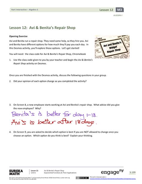 4.2 Noticing Student Thinking: Avi & Benita’s Repair Shop.